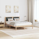 Bed Frame with Upholstered Headboard Dark Grey 135 x 190 cm - Top-Down View