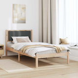 Bed Frame with Upholstered Headboard Dark Grey 90 x 190 cm - Top-Down View