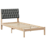 Bed Frame with Upholstered Headboard Brown 90 x 190 cm