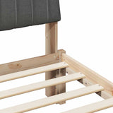 Bed Frame with Headboard Brown 90 x 190 cm Solid Pine Wood