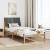 Bed Frame with Headboard Brown 90 x 190 cm Solid Pine Wood - Top-Down View