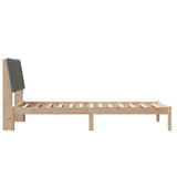 Bed Frame with Headboard Brown 90 x 190 cm Solid Pine Wood