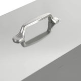 Chicken Feeder Silver 41.5 x 20.5 x 33 cm Galvanised Steel - Close-Up Angle