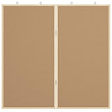 Bulletin Board Folding White 80 x 80 x 1.4 cm Solid pine wood - Rear View