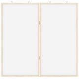 Bulletin Board Folding White 80 x 80 x 1.4 cm Solid pine wood