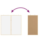 Bulletin Board Folding White 80 x 80 x 1.4 cm Solid pine wood - Extra Image
