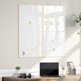 Bulletin Board Folding White 100 x 100 x 1.4 cm Solid pine wood