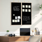 Bulletin Board 80 x 80 x 1.4 cm Solid pine wood Black Foldable
