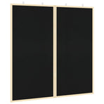 Bulletin Board 80 x 80 x 1.4 cm Solid pine wood Black Foldable