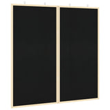 Bulletin Board Folding Black 80 x 80 x 1.4 cm Solid pine wood - Front View