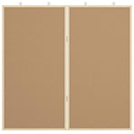 Bulletin Board 80 x 80 x 1.4 cm Solid pine wood Black Foldable