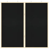 Bulletin Board Folding Black 80 x 80 x 1.4 cm Solid pine wood - Top-Down View