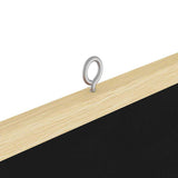 Bulletin Board Folding Black 100 x 100 x 1.4 cm Solid pine wood - Close-Up Angle