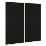 Bulletin Board Folding Black 100 x 100 x 1.4 cm Solid pine wood - Front View
