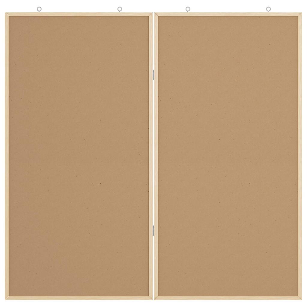 Bulletin Board Folding Black 100 x 100 x 1.4 cm Solid pine wood