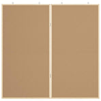 Bulletin Board Folding Black 100 x 100 x 1.4 cm Solid pine wood