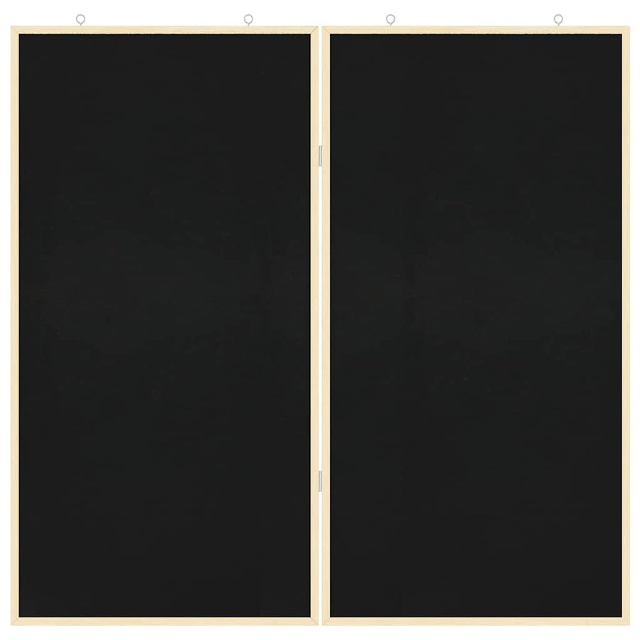 Bulletin Board Folding Black 100 x 100 x 1.4 cm Solid pine wood