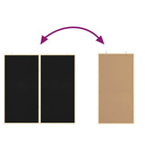 Bulletin Board Folding Black 100 x 100 x 1.4 cm Solid pine wood