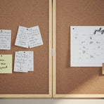 Bulletin Board 80 x 80 x 1.4 cm Solid pine wood Brown Foldable