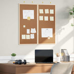 Bulletin Board 80 x 80 x 1.4 cm Solid pine wood Brown Foldable