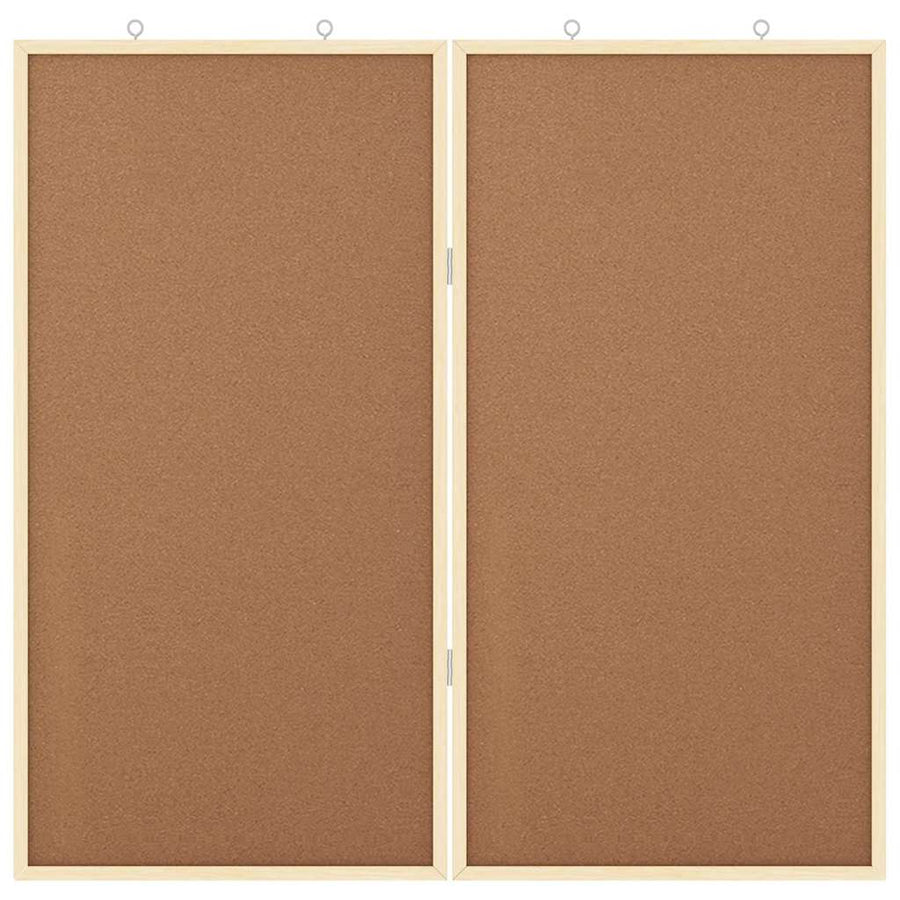 Bulletin Board 80 x 80 x 1.4 cm Solid pine wood Brown Foldable