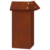 Snail Fence 4 pcs 13,5 x 13,5 x 25 cm Weathering Steel Rusty - Top-Down View