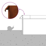 Snail Fence 4 pcs 13,5 x 13,5 x 25 cm Weathering Steel Rusty - Extra Image