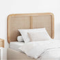 Headboard with Headboard Natural 100 x 55 x 3 cm Rattan