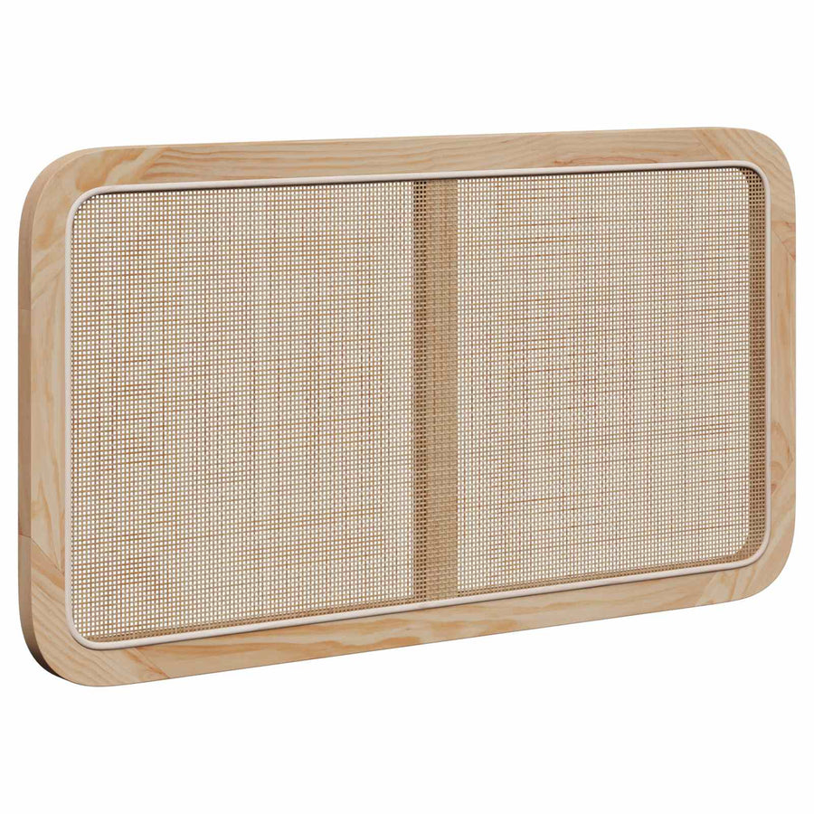 Headboard with Headboard Natural 100 x 55 x 3 cm Rattan