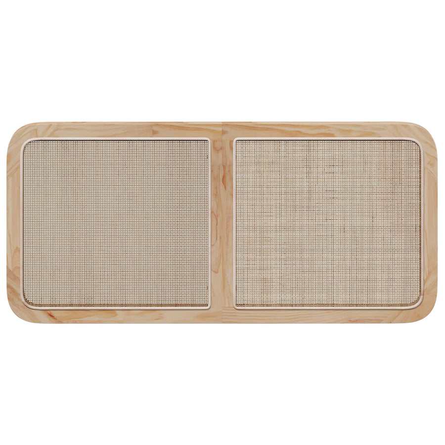 Headboard with Headboard Natural 120 x 55 x 3 cm Rattan