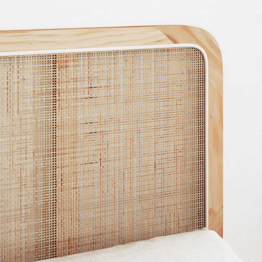 Headboard with Headboard Natural 140 x 55 x 3 cm Rattan