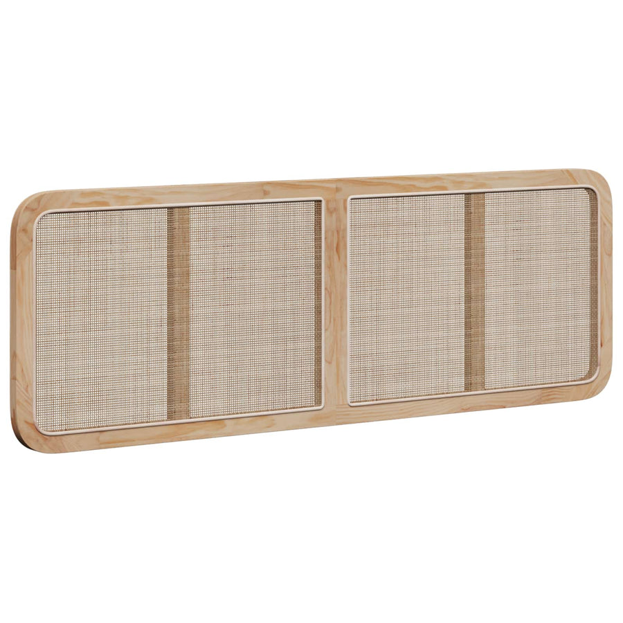 Headboard with Headboard Natural 160 x 55 x 3 cm Rattan