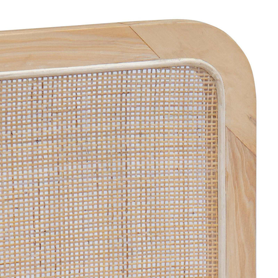 Headboard with Headboard Natural 200 x 55 x 3 cm Rattan