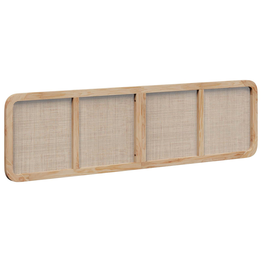 Headboard with Headboard Natural 200 x 55 x 3 cm Rattan
