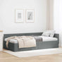 Corner Bed Frame Dark Grey 90 x 190 cm Fabric
