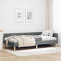 Corner Bed Frame Dark Grey 90 x 190 cm Fabric