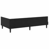 Corner Bed Frame Black 90 cm x 190 cm VelvetandPlywood - Close-Up Angle