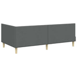 Corner Bed Frame Other with Headboard Dark grey 90 x 190 cm - Close-Up Angle
