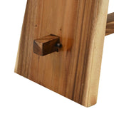 Shower Stool Natural 50 x 30 x 44 cm Solid Suar Wood - Extra Image