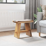 Shower Stool Natural 50 x 30 x 44 cm Solid Suar Wood