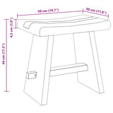 Shower Stool Natural 50 x 30 x 44 cm Solid Suar Wood