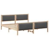 Bed Frame with Headboard Dark Grey 180 x 200 cm Fabric