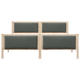 Bed Frame with Headboard Dark Grey 180 x 200 cm Fabric - 45-Degree Angle