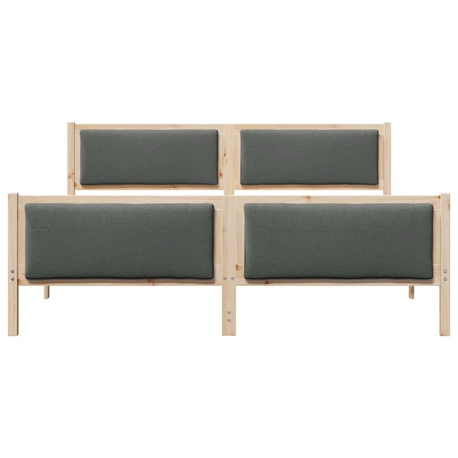 Bed Frame with Headboard Dark Grey 180 x 200 cm Fabric