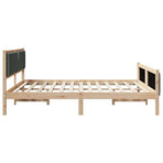 Bed Frame with Headboard Dark Grey 180 x 200 cm Fabric