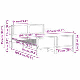 Bed Frame with Headboard Dark Grey 150 x 200 cm Fabric - Extra Image