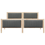 Bed frame Brown and dark grey 180 x 200 cm Solid pine wood