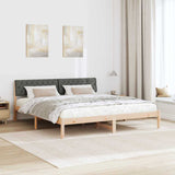 Bed frame Brown and dark grey 180 x 200 cm Solid pine wood - Top-Down View