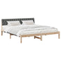 Bed frame Brown and dark grey 180 x 200 cm Solid pine wood