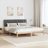 Bed Frame with Upholstered Headboard Brown 180 x 200 cm - Top-Down View